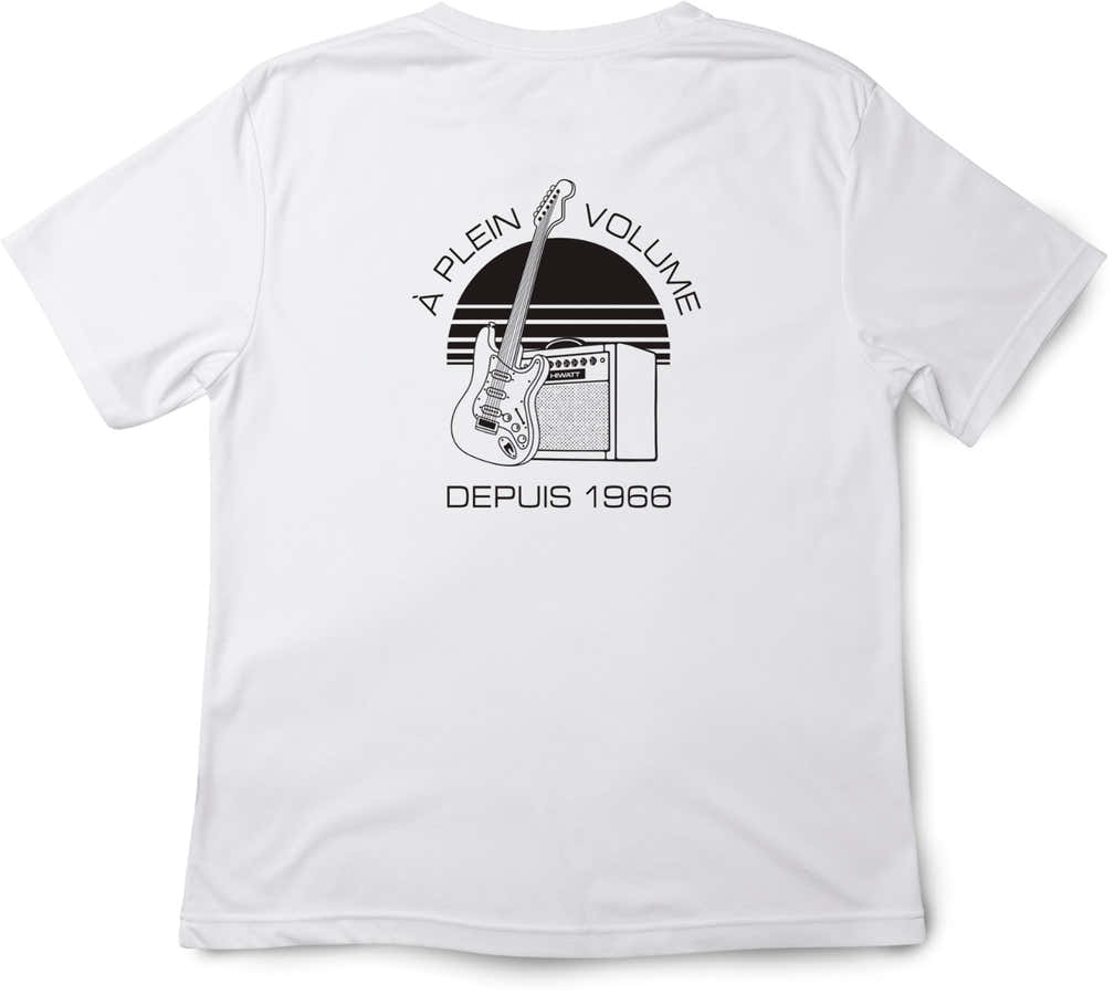 White T-Shirt Black Classic Logo S-Size