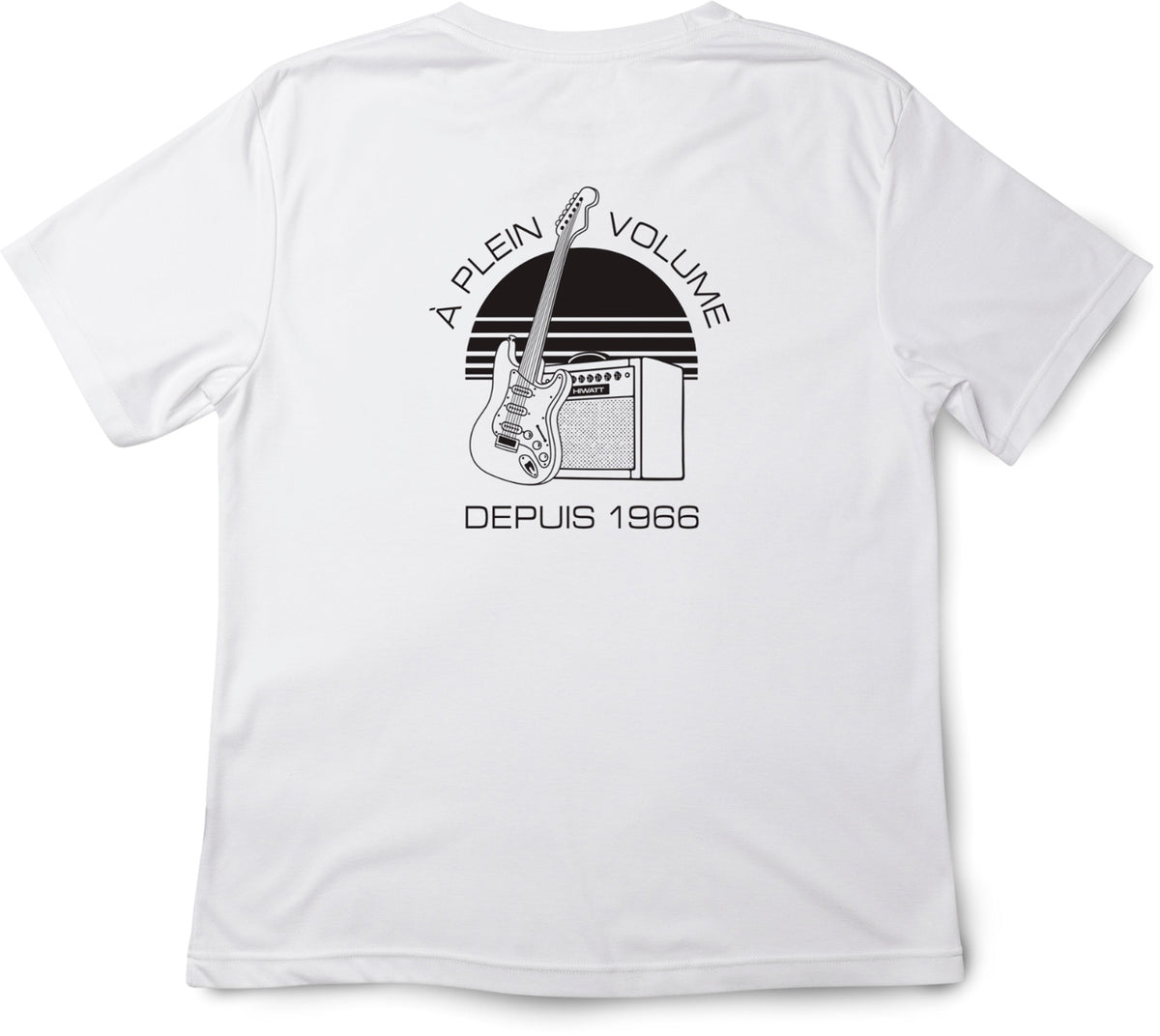 White T-Shirt Black Classic Logo S-Size