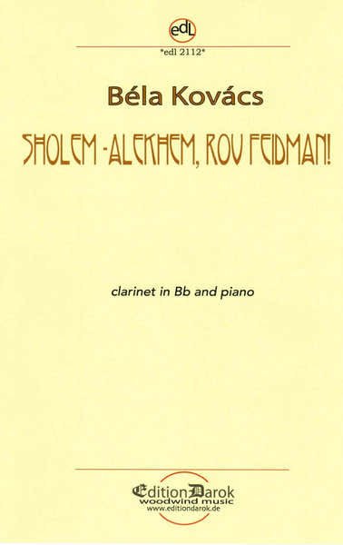 Sholem-Alekhem Rov Feidman Clarinette Et Piano - Kovacs