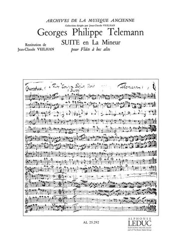 Telemann - Suite En La Mineur Pour Flute A Bec Alto